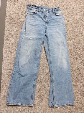 Zara Light Blue Flare Jeans